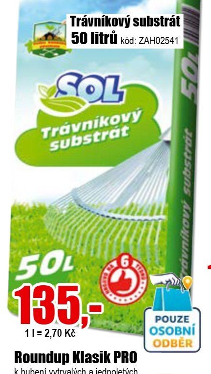 Trávníkový substrát 50 litrů