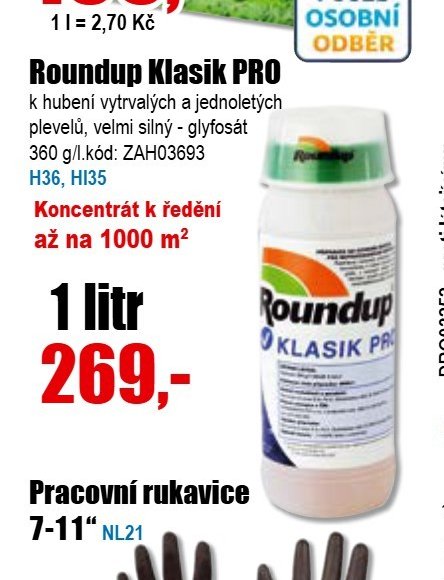Roundup Klasik PRO 1 litr