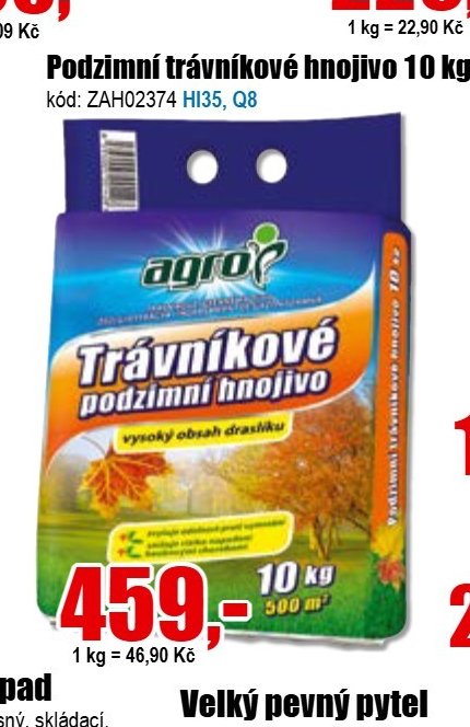 Podzimní trávníkové hnojivo 10 kg