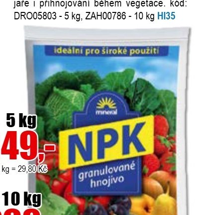 Minerální hnojivo NPK 5 kg