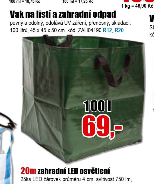 Vak na listí a zahradní odpad