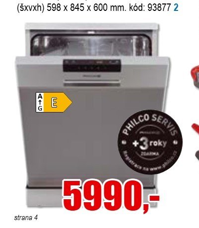 Nerez myčka PHILCO PD 1466 EX