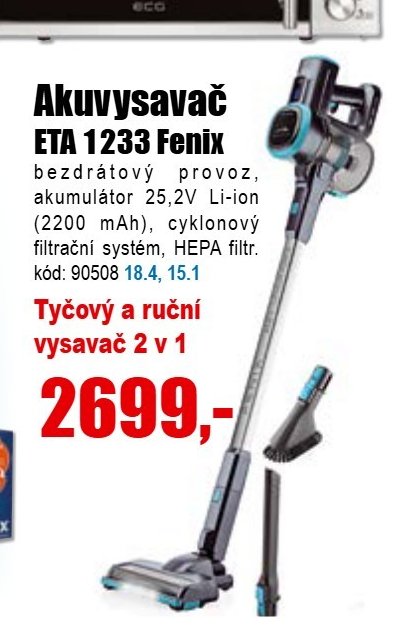 Akuvysavač ETA 1233 Fenix