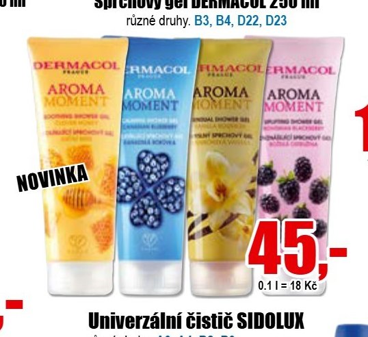 Sprchový gel DERMACOL 250 ml