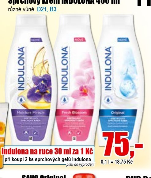 Sprchový krém INDULONA 400 ml