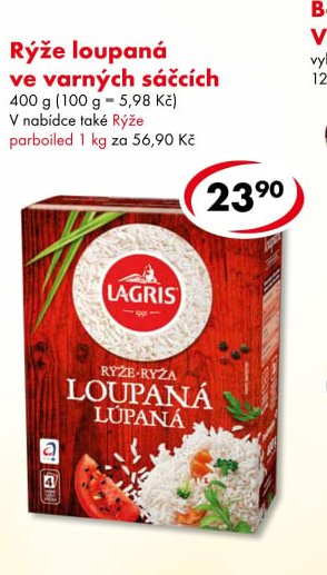 Rýže loupaná ve varných sáčcích