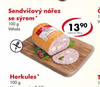 Sendvičový nářez se sýrem
