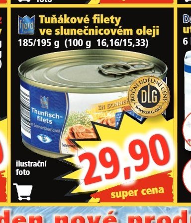 Tuňákové filety ve slunečnicovém oleji