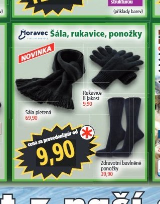 Šála, rukavice, ponožky