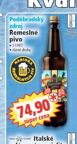 Poděbradský zdroj Remeslné pivo