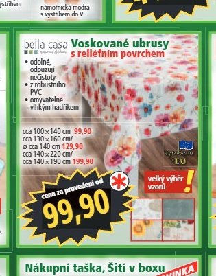 bella casa Voskované ubrusy s reliéfním povrchem
