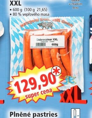 Metzgerej Reiß Debrecínské párky XXL