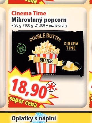 Cinema Time Mikrovlnný popcorn