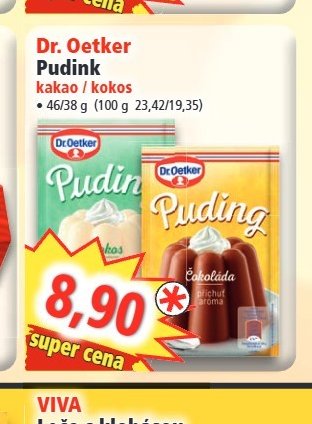 Dr. Oetker Pudink kakao / kokos