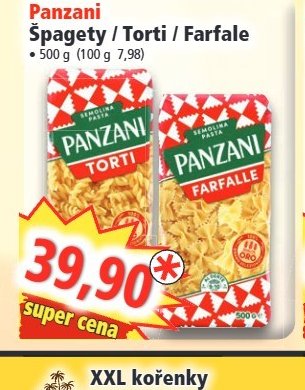 Panzani Špagety / Torti / Farfale