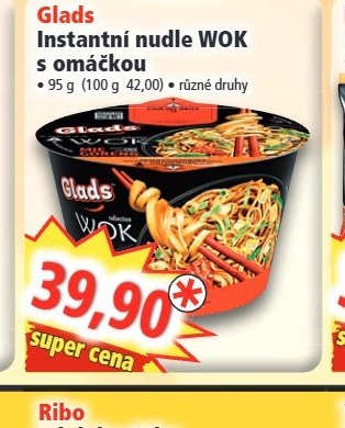 Glads Instantní nudle WOK s omáčkou