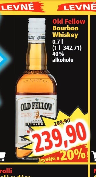 Old Fellow Bourbon Whiskey 0,7 l