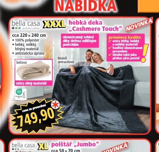 bella casa hebká deka Cashmere Touch