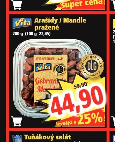 VITA Arašídy / Mandle pražené