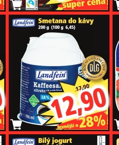 LANDFEIN Smetana do kávy