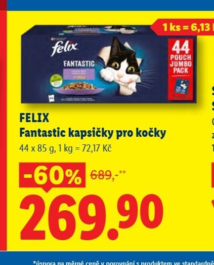 Felix Fantastic kapsičky pro kočky - Lidl aktualniletaky.eu