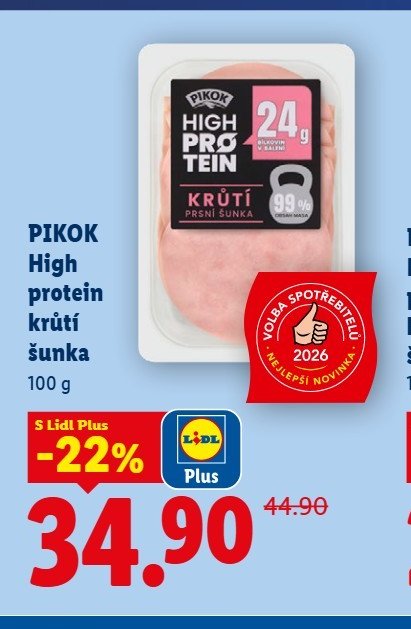 PIKOK High protein krůtí šunka 100 g