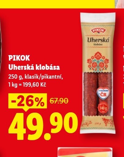 PIKOK Uherská klobása - Lidl aktualniletaky.eu