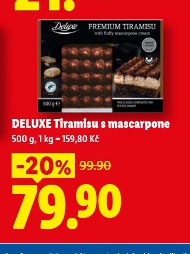DELUXE Tiramisu s mascarpone - Lidl aktualniletaky.eu