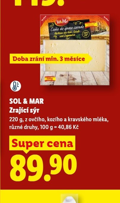 SOL & MAR Zrající sýr (blok)