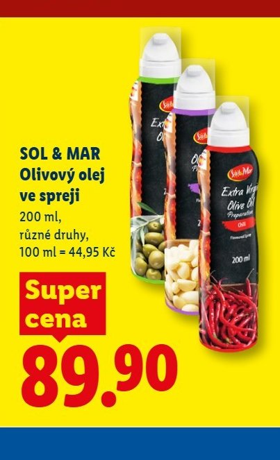 SOL & MAR Olivový olej ve spreji - Lidl aktualniletaky.eu