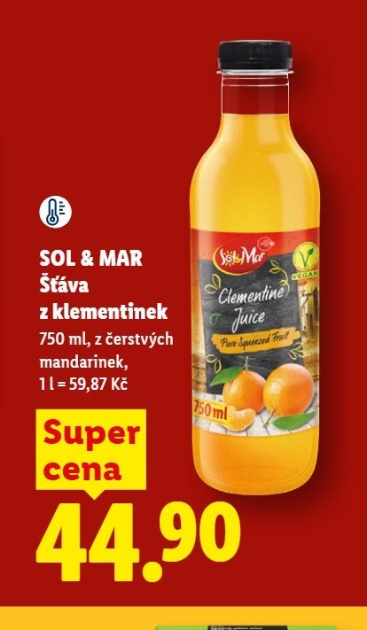 SOL & MAR Šťáva z klementinek