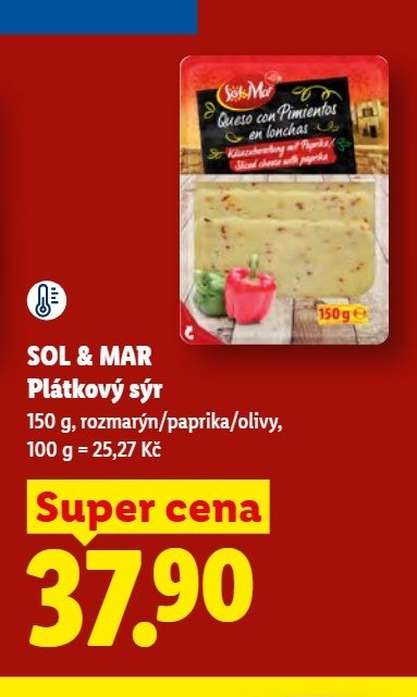SOL & MAR Plátkový sýr