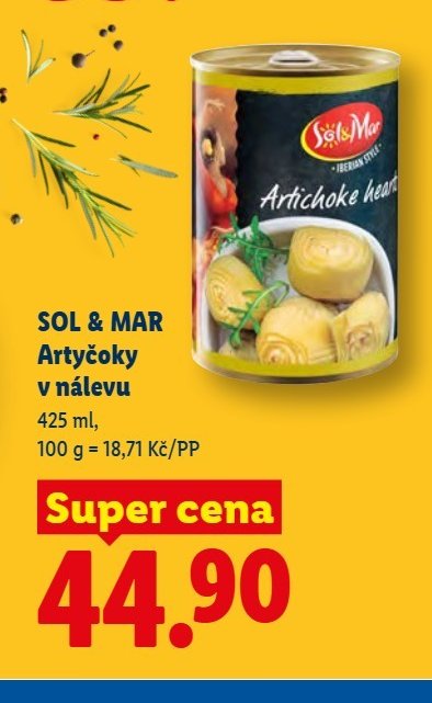 SOL & MAR Artyčoky v nálevu