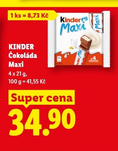 Kinder Čokoláda Maxi