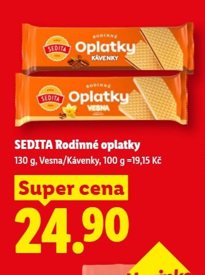 SEDITA Rodinné oplatky 130 g