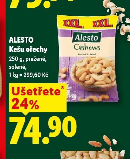 ALESTO Kešu ořechy 250 g