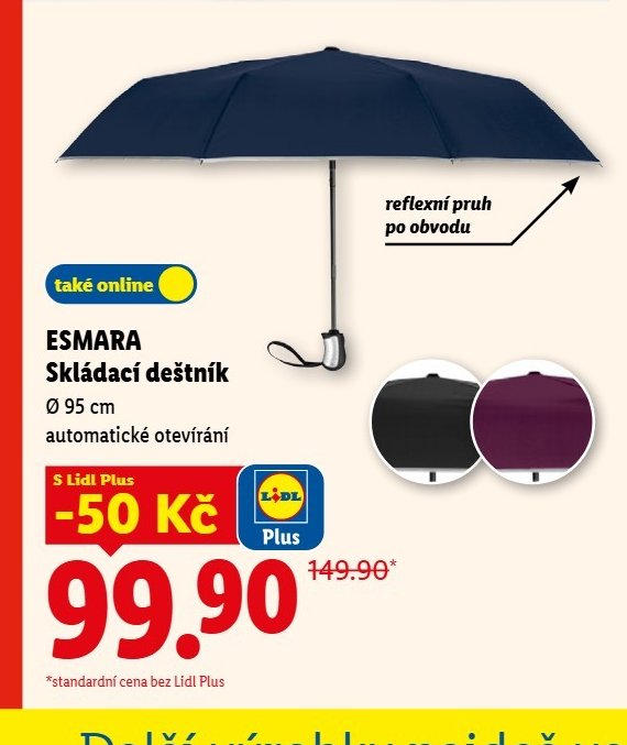 ESMARA Skládací deštník - Lidl aktualniletaky.eu