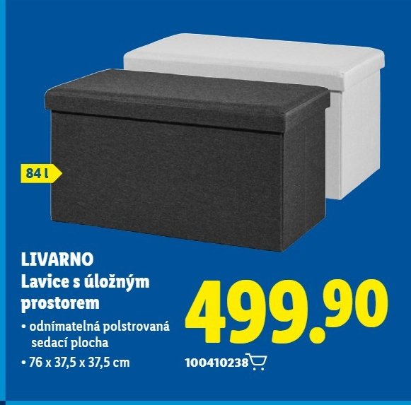 LIVARNO Lavice s úložným prostorem
