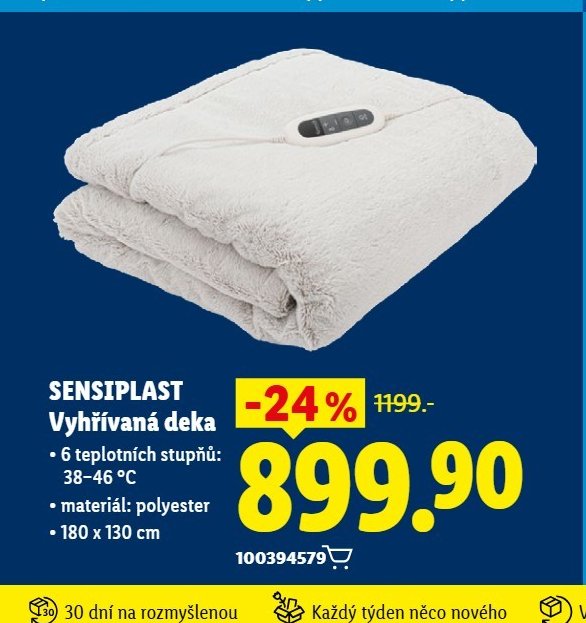 SENSIPLAST Vyhřívaná deka