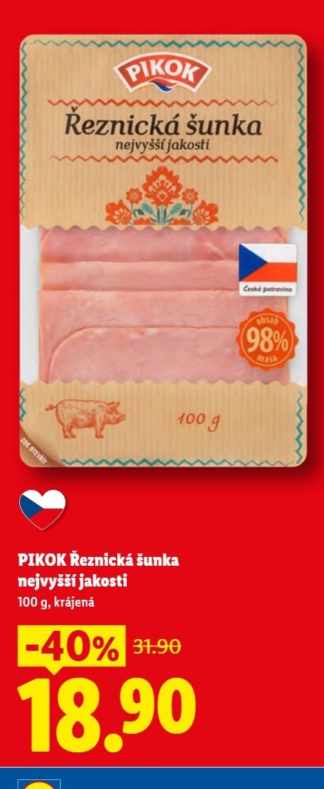 PIKOK Řeznická šunka nejvyšší jakosti