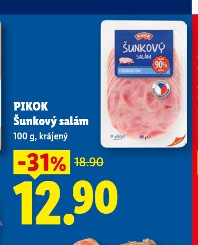 PIKOK Šunkový salám - Lidl aktualniletaky.eu