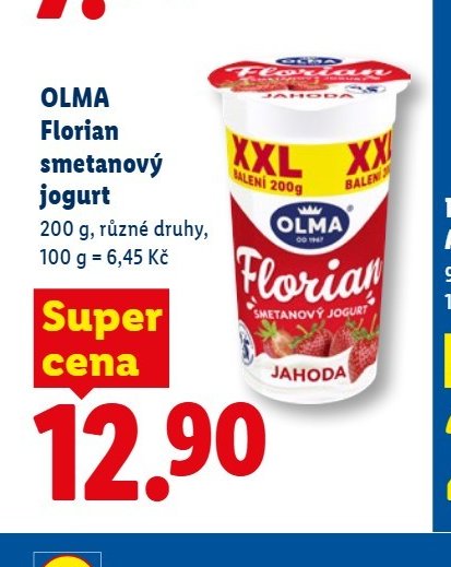 OLMA Florian smetanový jogurt - Lidl aktualniletaky.eu