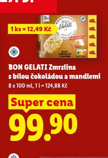 BON GELATI Zmrzlina s bílou čokoládou a mandlemi - Lidl aktualniletaky.eu