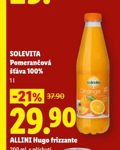 Solevita Pomerančová šťáva 100% - Lidl aktualniletaky.eu