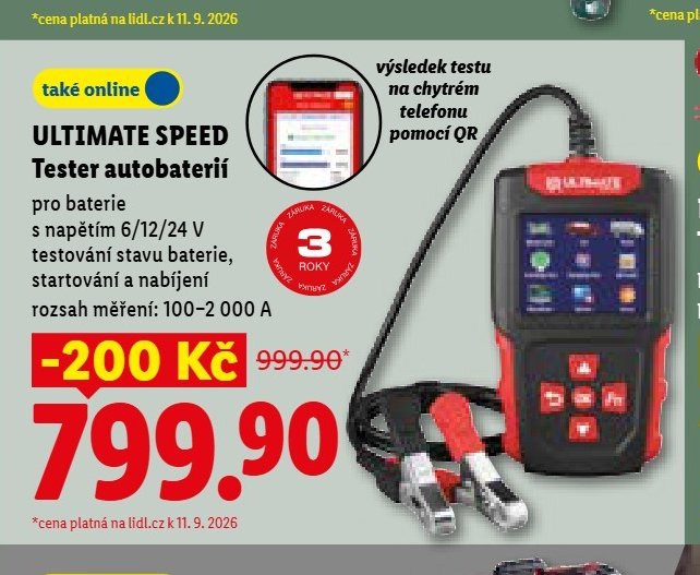 ULTIMATE SPEED Tester autobaterií - Lidl aktualniletaky.eu