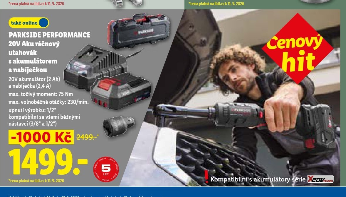 PARKSIDE PERFORMANCE 20V Aku ráčnový utahovák - Lidl aktualniletaky.eu