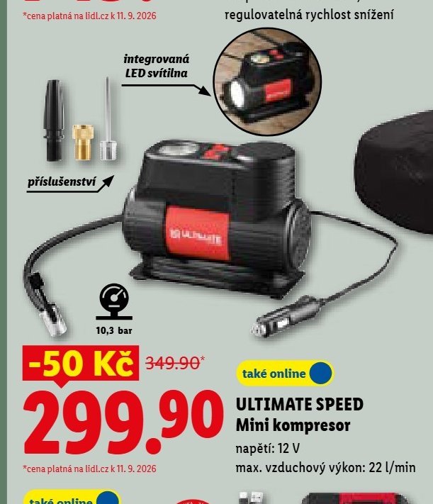 ULTIMATE SPEED Mini kompresor - Lidl aktualniletaky.eu
