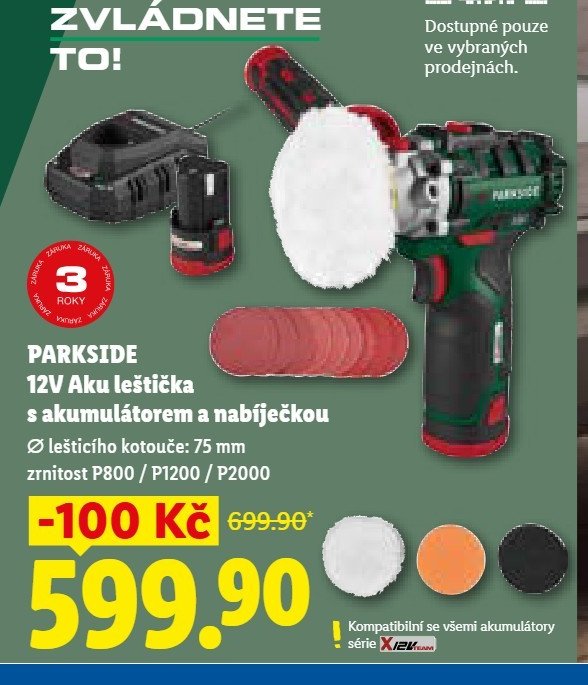 PARKSIDE 12V Aku leštička