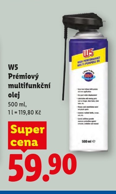 W5 Prémiový multifunkční olej - Lidl aktualniletaky.eu