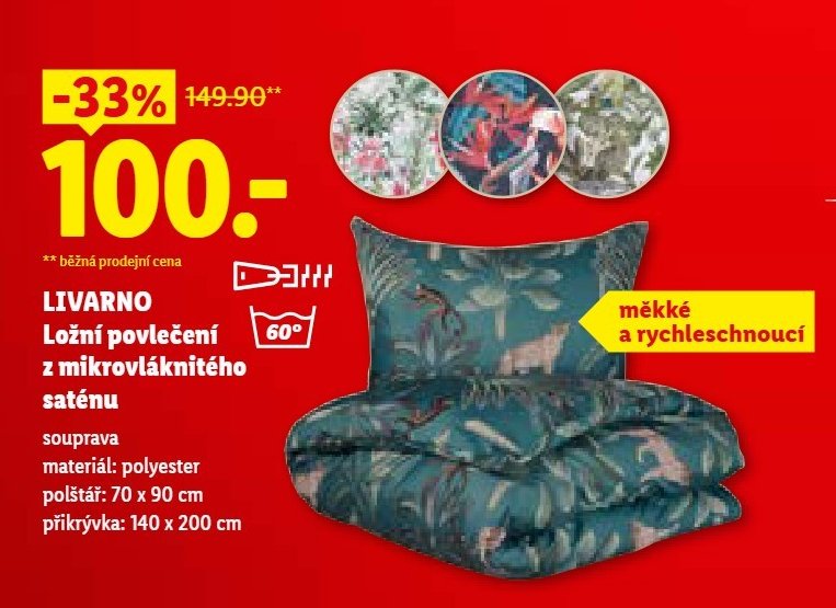 LIVARNO Ložní povlečení z mikrovláknitého saténu - Lidl aktualniletaky.eu